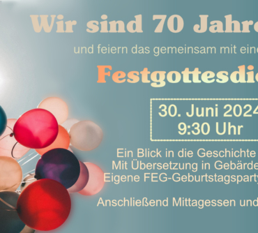 (Deutsch) 30. Juni Festgottesdienst 70 Jahre